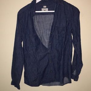 Ann Taylor loft denim button down. M